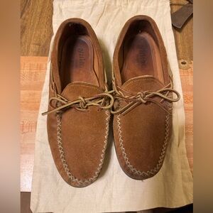 Yuketen Men’s Suede Moccasin Boat Shoes, Sz 8.5